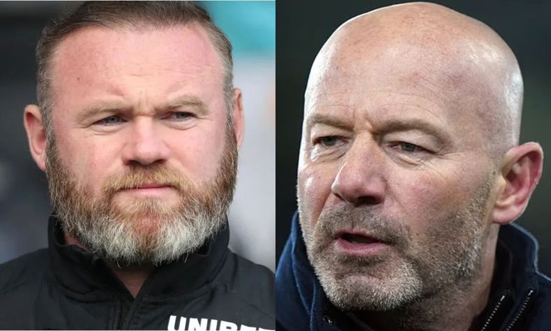 Wayne Rooney y Alan Shearer.