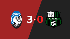 atalanta fue contundente y goleo 3-0 a sassuolo