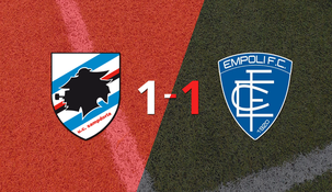 sampdoria no pudo en casa ante empoli y empataron 1-1
