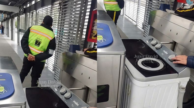 Una mujer se volvió viral luego de que no la dejaran subir al colectivo con un lavarropas.