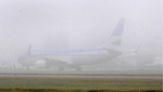 Intensa niebla en Aeroparque.