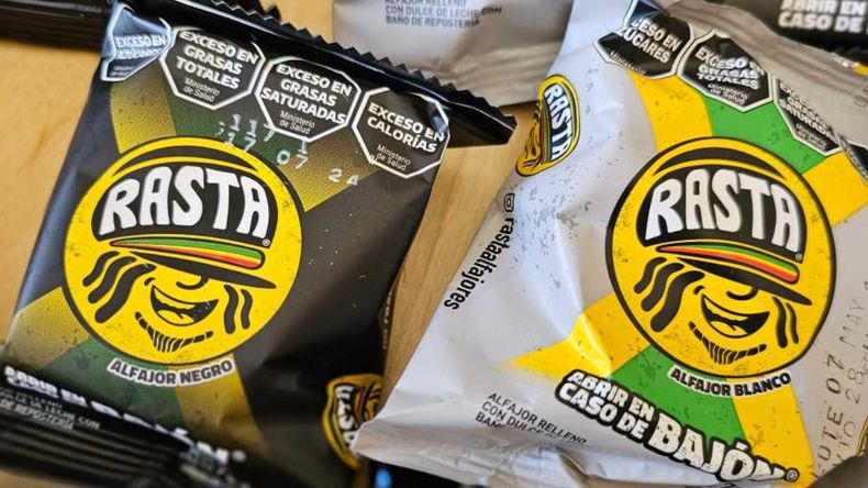 Rasta es el alfajor más vendido en Argentina en lo que va del año. 