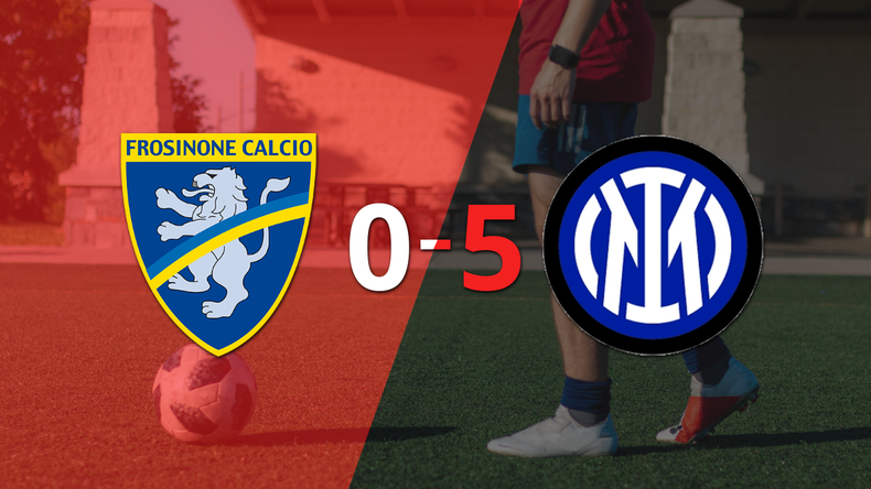 Frosinone cae goleado por 5 a 0 ante Inter en un vibrante encuentro