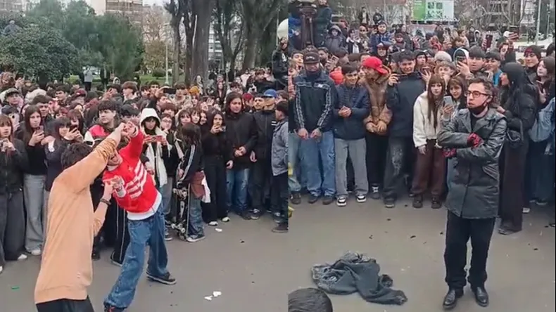 La Plaza Mitre de Mar del Plata explotó de jóvenes.