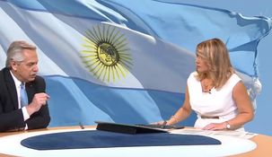 El Presidente durante la entrevista que le brindó al canal de noticias DW.