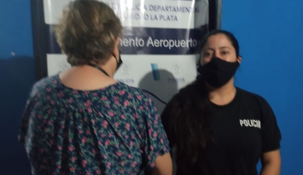 La mujer de 71 años al momento de la detención.