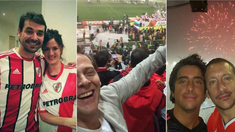 Euforia y festejos de los famosos hinchas de River por la Copa Libertadores Euforia y festejos de los famosos hinchas de River por la Copa Libertadores
