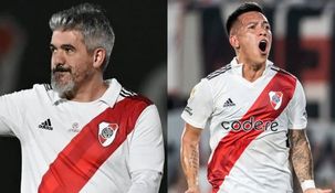 Ariel Ortega y Esequiel Barco. Ariel Ortega y Esequiel Barco.