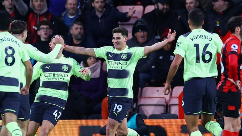 Julián Álvarez volvió a convertir en el Manchester City.&nbsp;