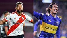 Miguel Borja, de River, se enfrentará con Edinson Cavani, de Boca. Miguel Borja, de River, se enfrentará con Edinson Cavani, de Boca.