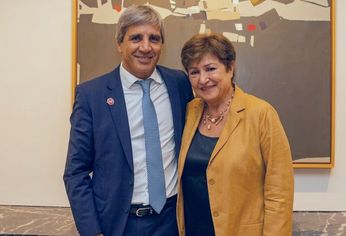 Luis Caputo y Kristalina Georgieva.