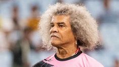 La cabellera del Pibe Valderrama, una marca registrada. La cabellera del Pibe Valderrama, una marca registrada.