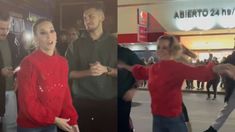 Noelia Marzol bailó en la calle. Noelia Marzol bailó en la calle.