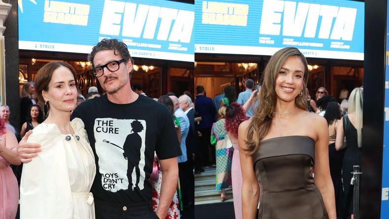 Pedro Pascal y Jessica Alba coincidieron en un evento.