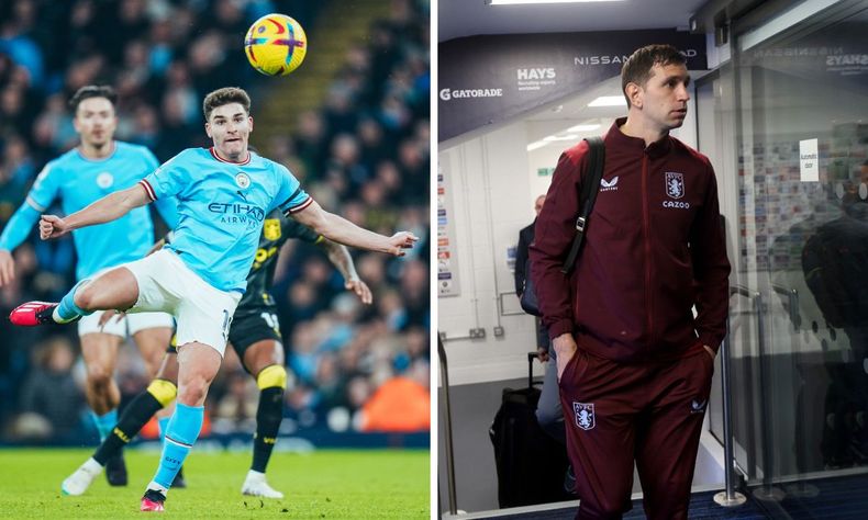 El Manchester City de Julián Álvarez le ganó al Aston Villa de Dibu Martínez por la Premier League.