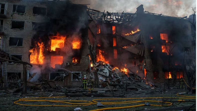 La destrucción que dejó el ataque de Rusia en Ucrania. 