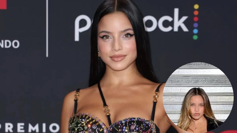 El look total black siempre le sienta bien a Emilia Mernes.