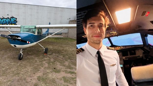 La joven que acompañaba a Leandro Bertazzo aseguró que el instructor se arrojó del avión durante la práctica.