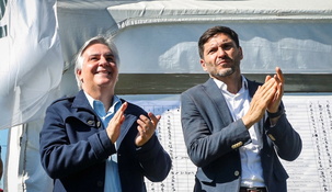 Martín Llaryora y Maximiliano Pullaro en la expo TodoLactea 2026. Martín Llaryora y Maximiliano Pullaro en la expo TodoLactea 2026.