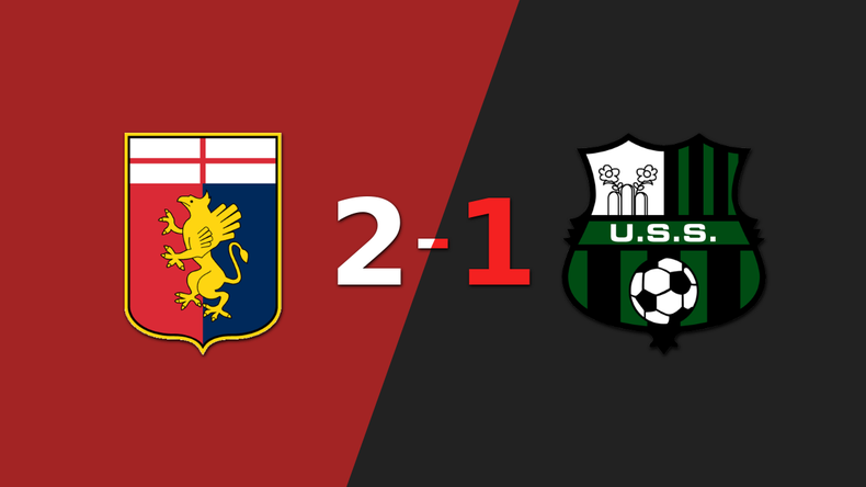 Sassuolo sufre una derrota 2-1 contra Genoa