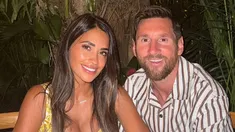 Antonela Roccuzzo y Lionel Messi.