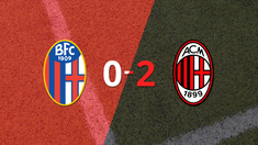 milan le gano como visitante a bologna por 2 a 0