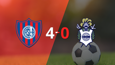 doblete de adam bareiro en la goleada de san lorenzo frente a gimnasia