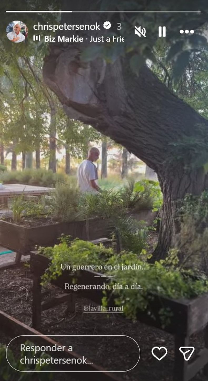 Christian Petersen en su casa tras el alta médica. Christian Petersen en su casa tras el alta médica.