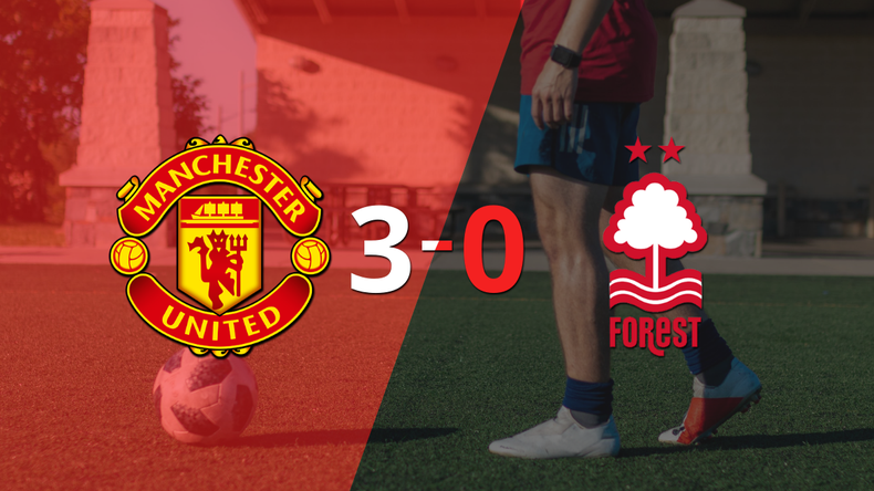 Manchester United fue contundente y goleó 3-0 a Nottingham Forest