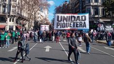Unidad Piquetera y la izquierda marchan a Plaza de Mayo.