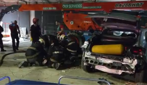 Violento choque en Belgrano.
