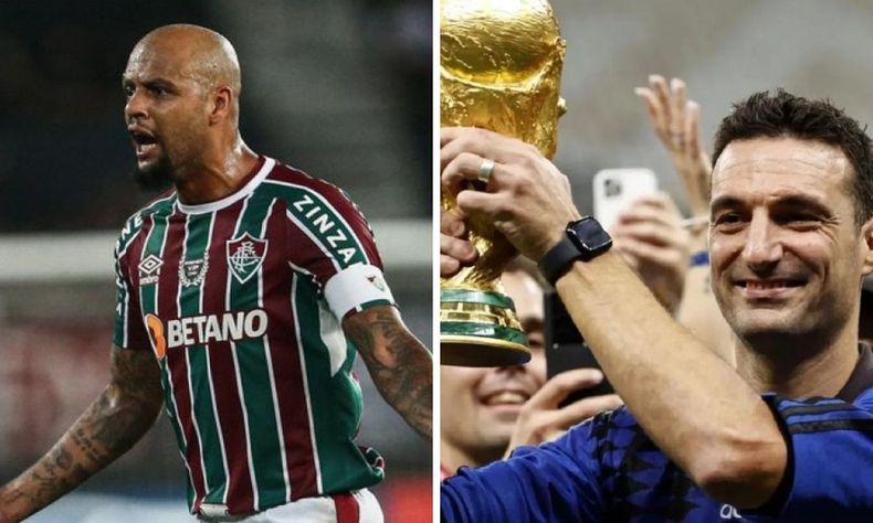 Felipe Melo y Lionel Scaloni.