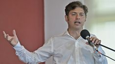 Axel Kicillof, durante la conferencia realizada este miércoles en Monte Hermoso.