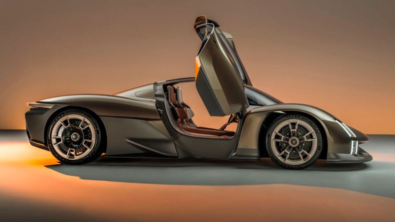 El Porsche Mission X cuenta con carrocería biplaza y motor 100% eléctrico.