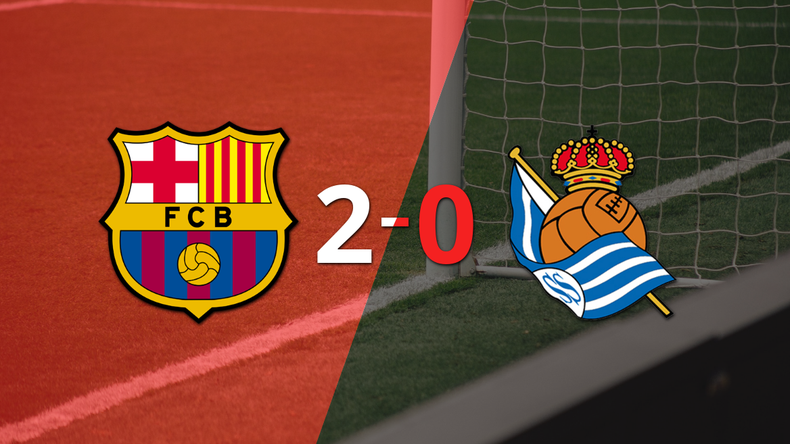 Barcelona marcó dos veces en la victoria ante Real Sociedad en el estadio Camp Nou