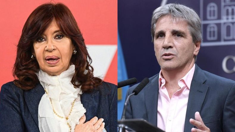 Cristina Kirchner y Caputo se pelearon por redes sociales.&nbsp;