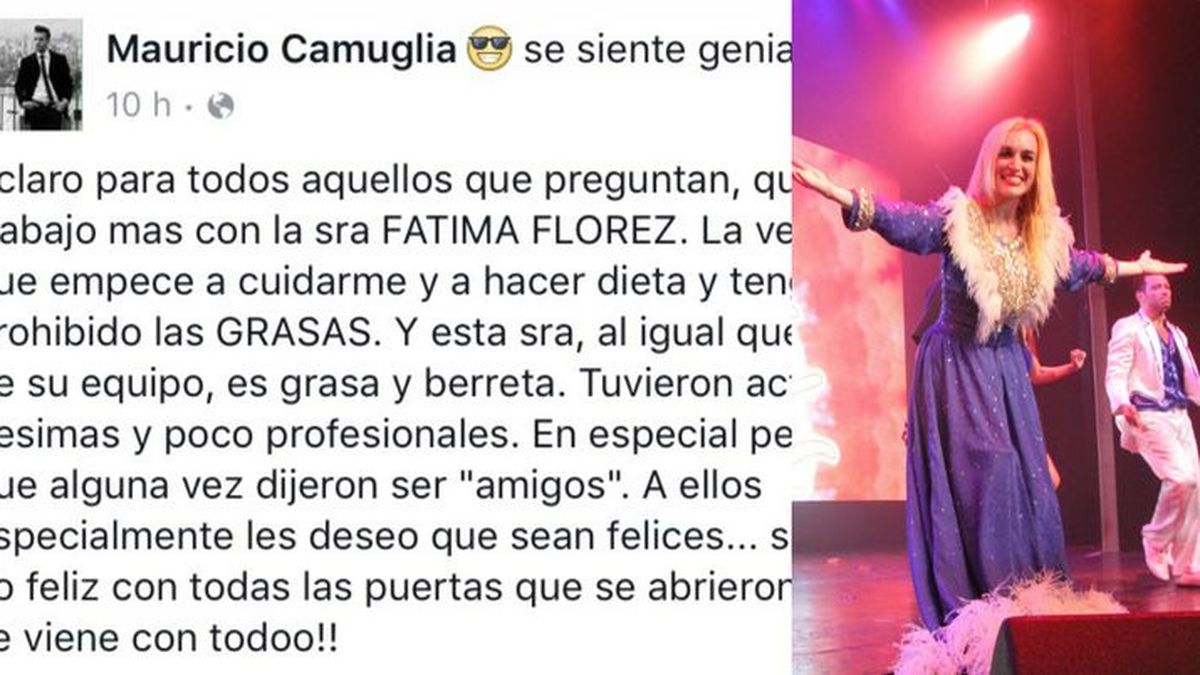 Guerra grasa: un ex integrante del elenco de Fátima Florez la acusa de  berreta