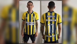 Di María posó hace un tiempo con la camiseta de Central.