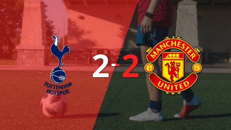Tottenham y Manchester United sellaron un empate a dos