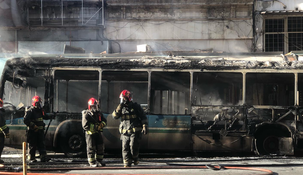 El momento del incendio quedó registrado en varios videos que se viralizaron en redes sociales.&nbsp;
