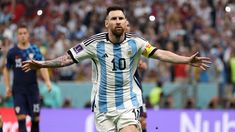 Messi tras el 1-0 de la Selección. Messi tras el 1-0 de la Selección.