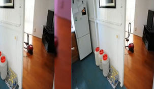el inquietante video de un fantasma que prende la aspiradora y limpia el piso que se volvio viral