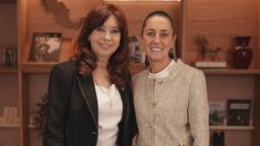 Claudia Sheinbaum junto a Cristina Kirchner.&nbsp;