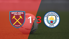 west ham united no pudo resistir el juego de manchester city, que logro imponerse por 3 a 1