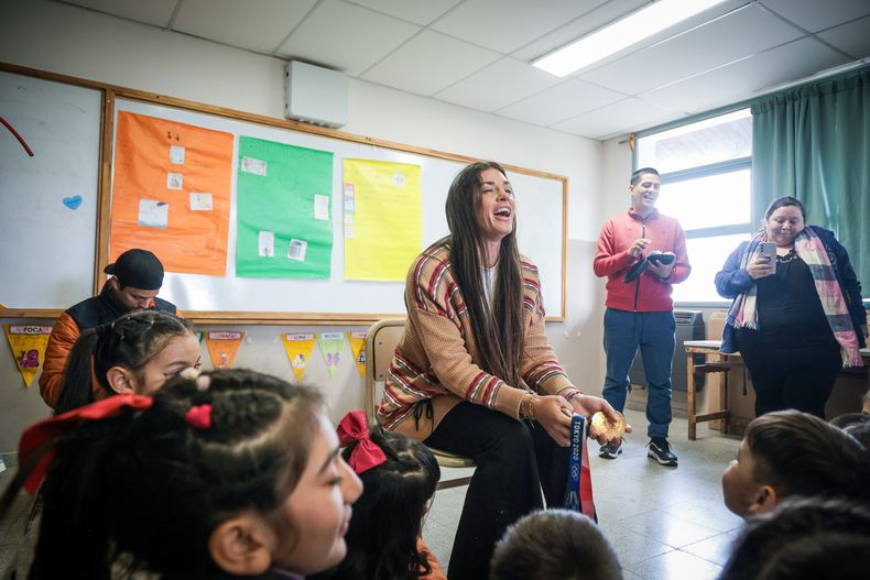 La Leona Agustina Albertario compartió sus experiencias con los chicos.