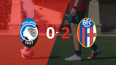 bologna fue superior y vencio por dos goles a atalanta en el estadio gewiss stadium