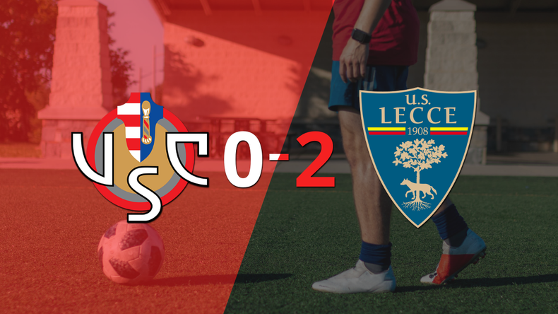 Lecce fue superior y venció por dos goles a Cremonese en el estadio Giovanni Zini