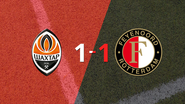 La serie entre Shakhtar Donetsk y Feyenoord se define a la vuelta
