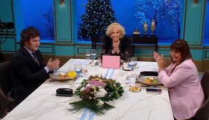 Milei junto a la ministra Bullrich quien participó del ciclo de Mirtha en El Trece.
