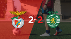 benfica empato 2-2 ante sporting lisboa con doblete de goncalo ramos benfica empato 2-2 ante sporting lisboa con doblete de goncalo ramos